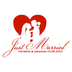 Just Married Aufkleber