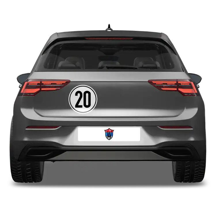 20 km/h Aufkleber