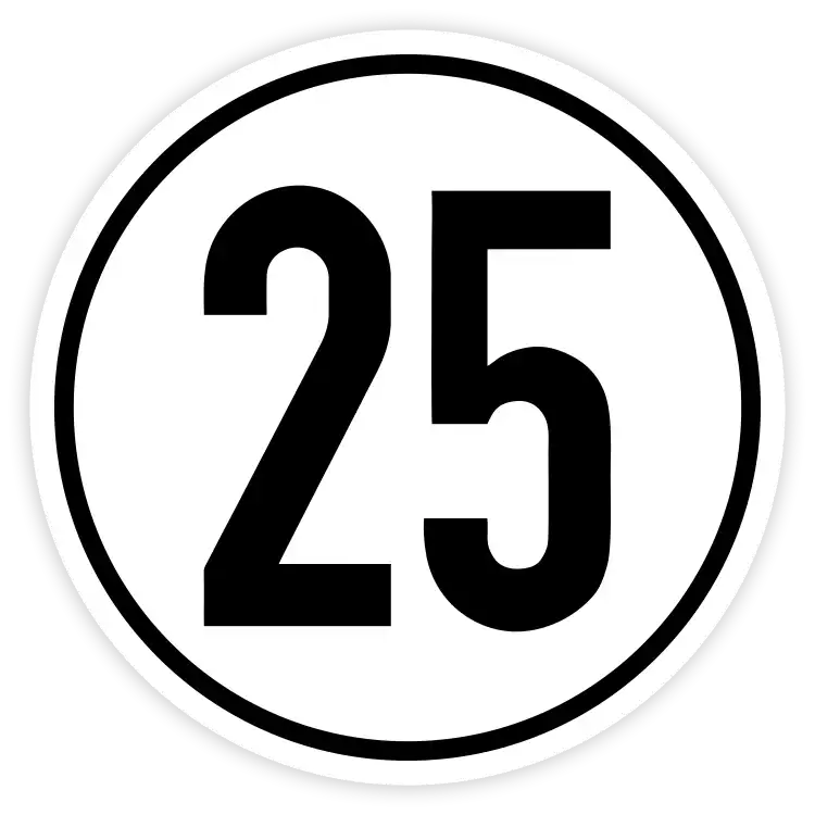 25 km/h Aufkleber