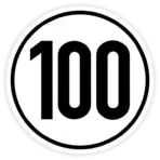 100 km/h Aufkleber