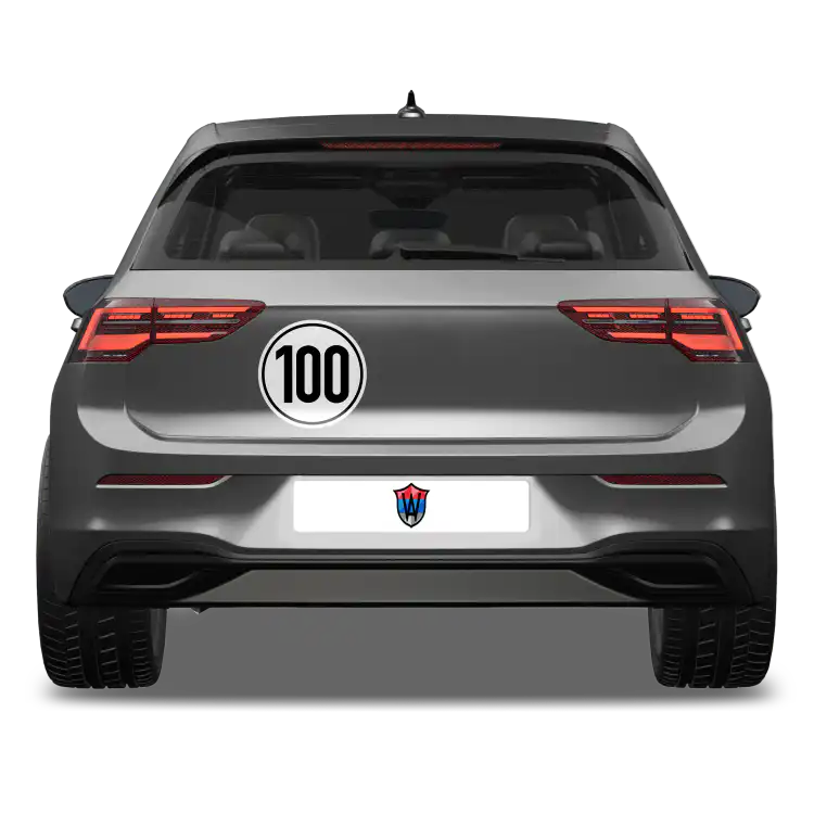 100 km/h Aufkleber