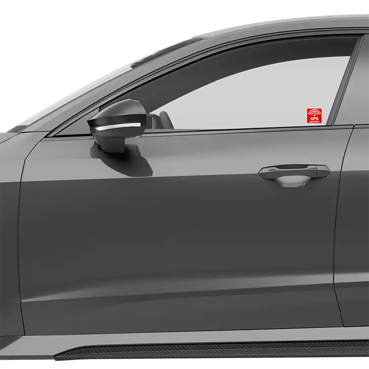 GPS gesichert Aufkleber