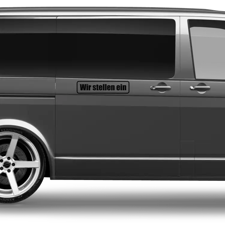 Wir stellen ein Aufkleber