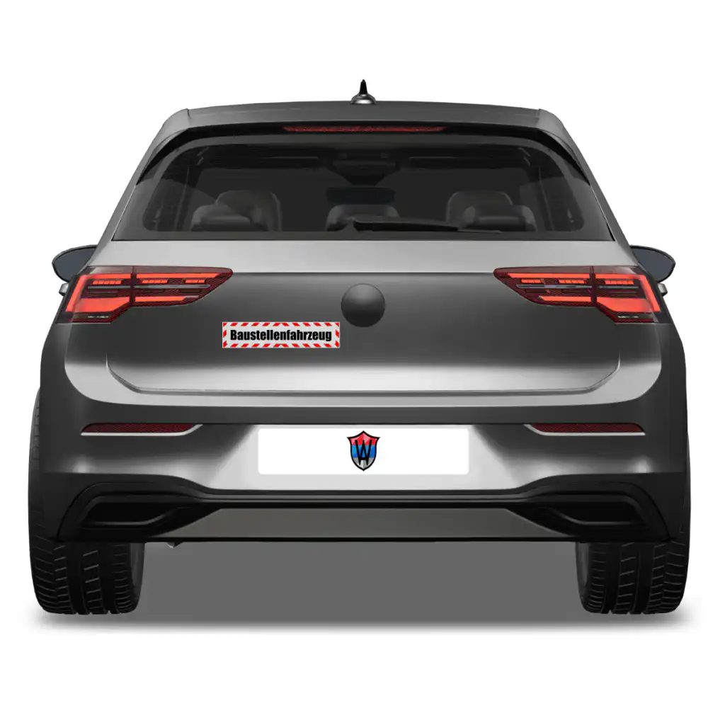 Baustellenfahrzeug Aufkleber