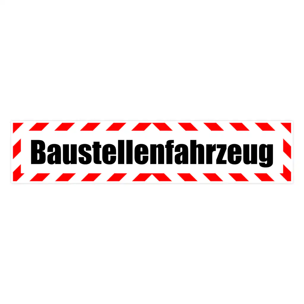 Baustellenfahrzeug Aufkleber