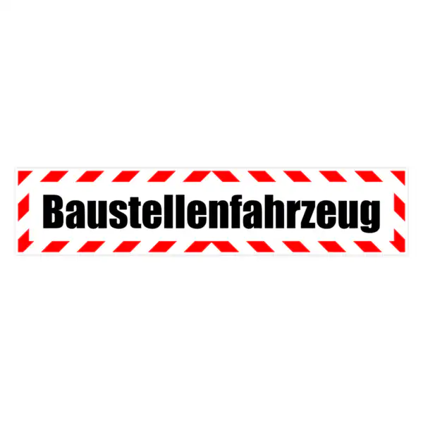 Baustellenfahrzeug Aufkleber