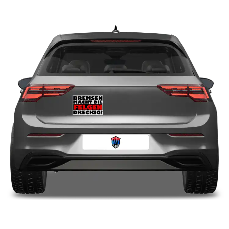 Bremsen macht die Felgen dreckig 2 Aufkleber