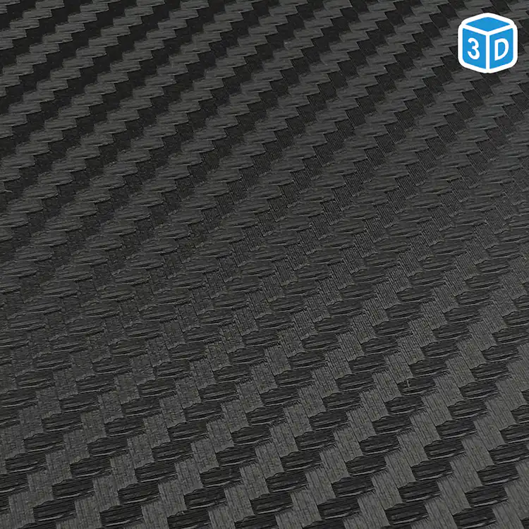 Carbon Schwarz starke Rundungen Folie Meterware