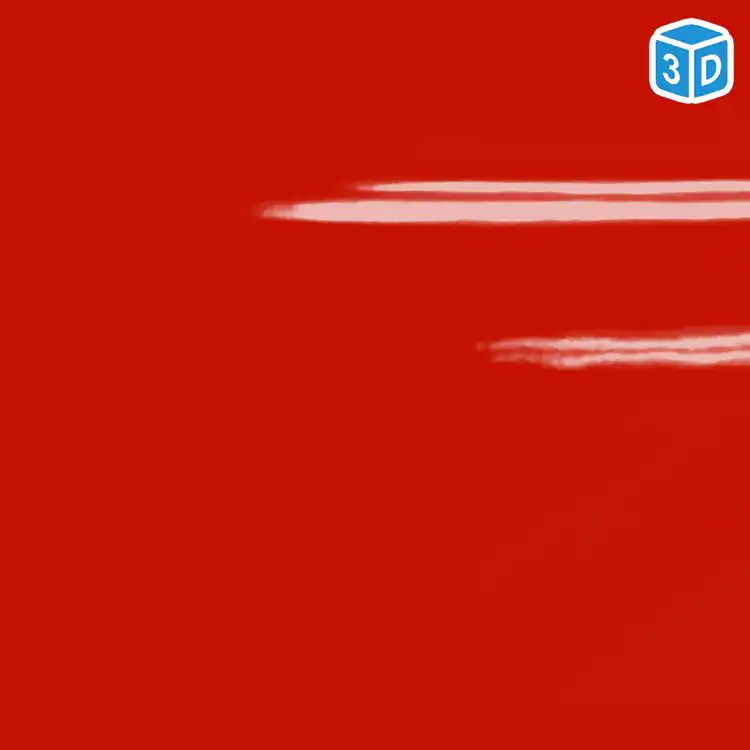 Glänzend Rot starke Rundungen Folie Meterware