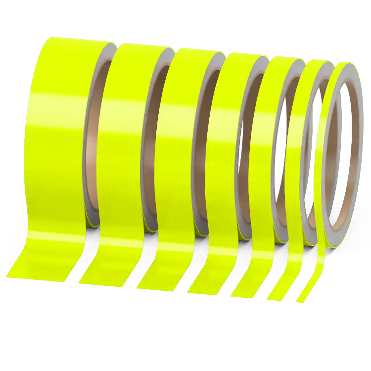 Einzelner Zierstreifen Neon Gelb