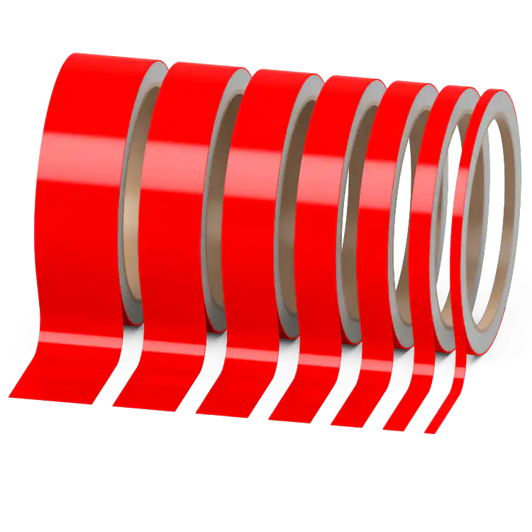 Einzelner Zierstreifen Neon Rot