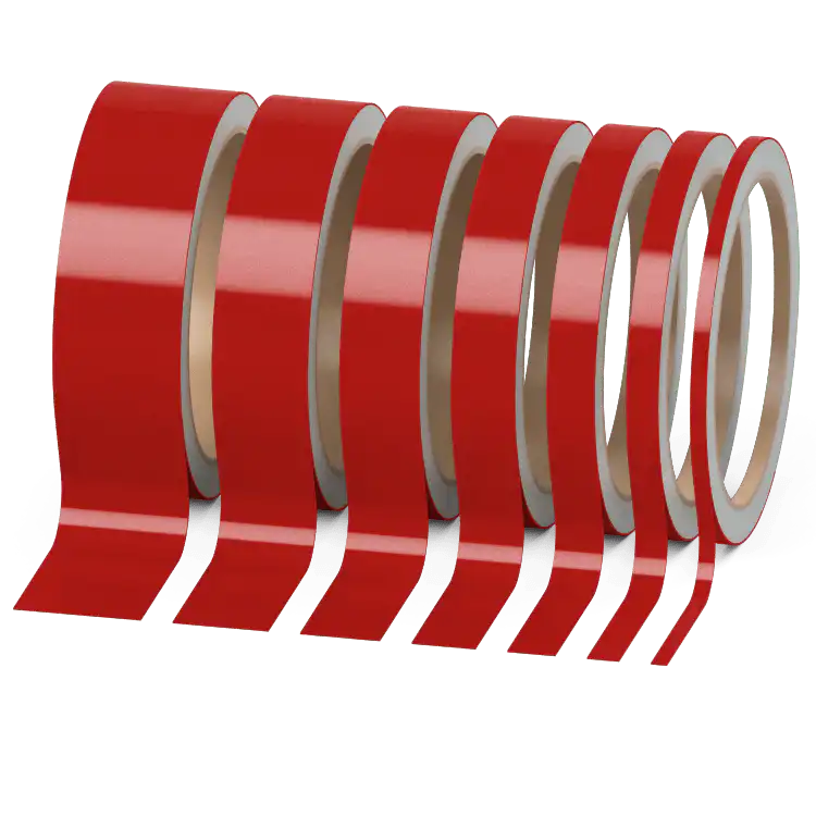 Einzelner Zierstreifen Reflektierend Rot