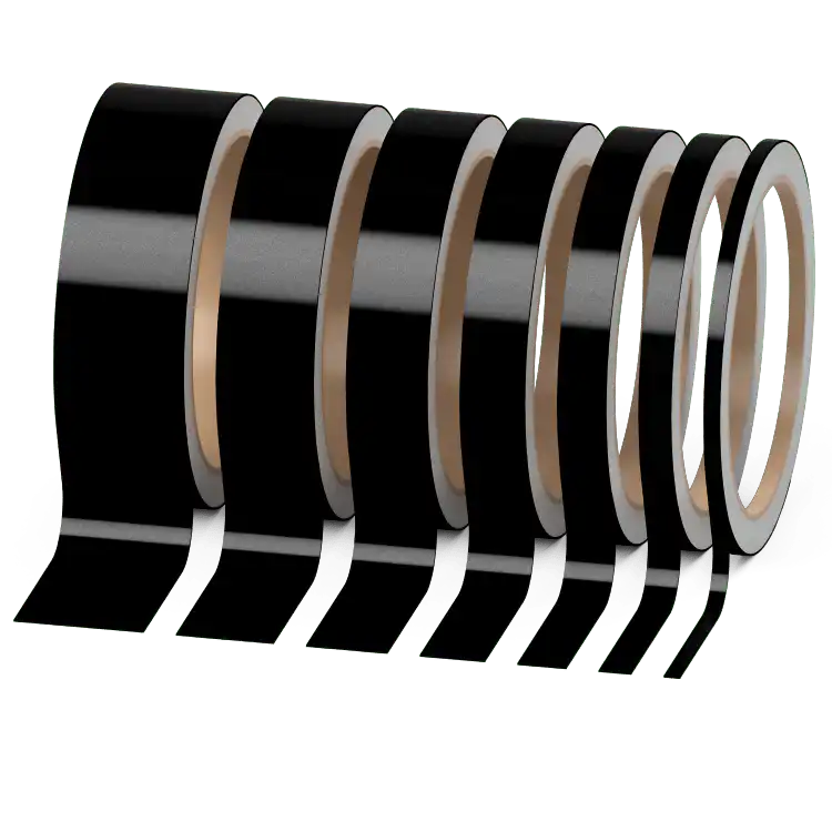 Einzelner Zierstreifen Reflektierend Schwarz