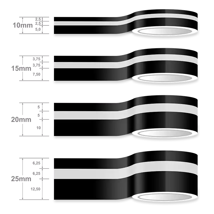 Doppelter Zierstreifen - Abstand