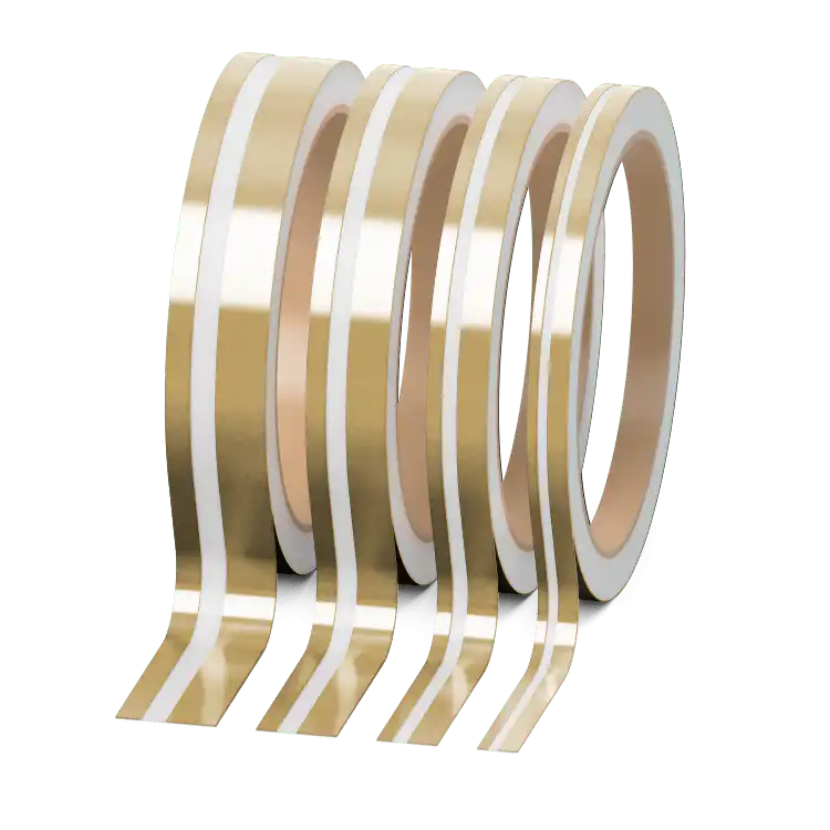 Doppelter Zierstreifen Chrom Gold