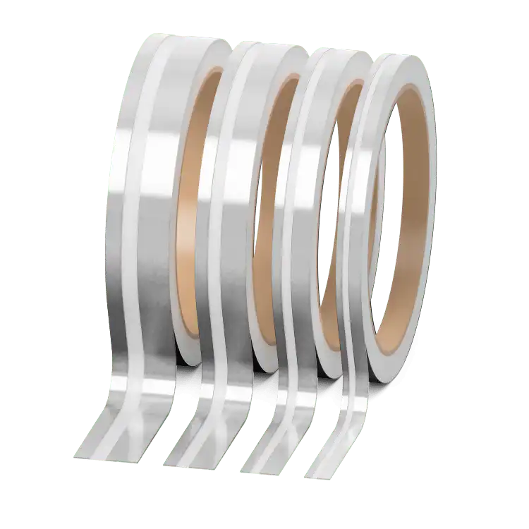 Doppelter Zierstreifen Chrom Silber