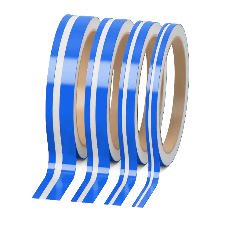 Doppelter Zierstreifen Glänzend Blau