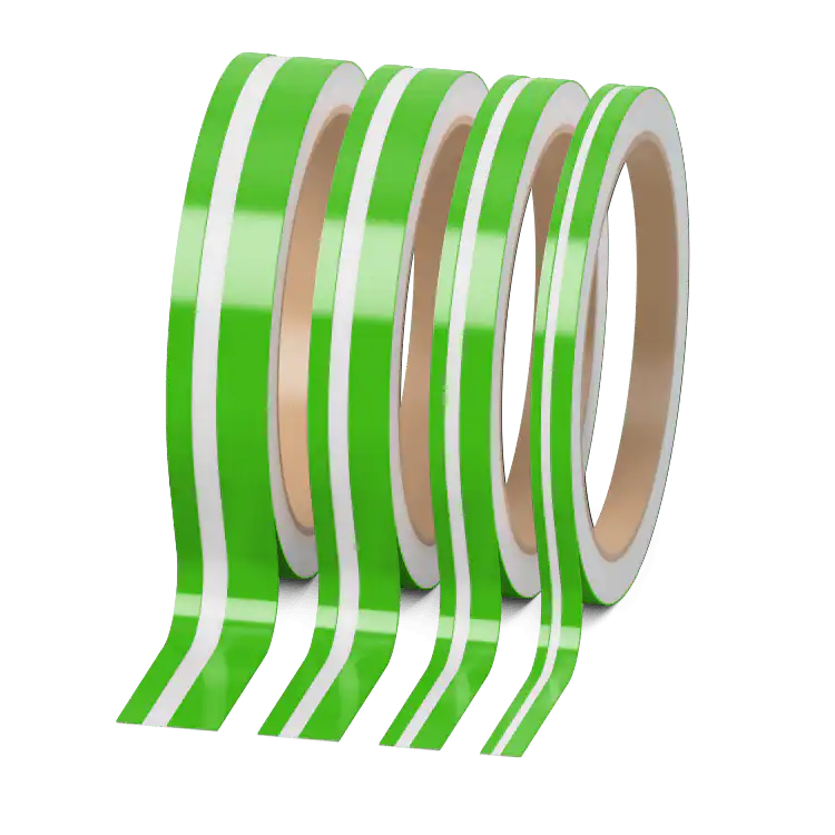 Doppelter Zierstreifen Glänzend Hellgrün