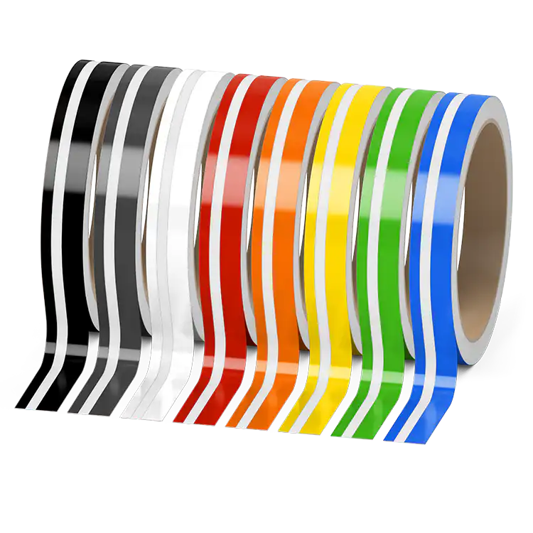 Doppelter Zierstreifen - Material - Glänzend