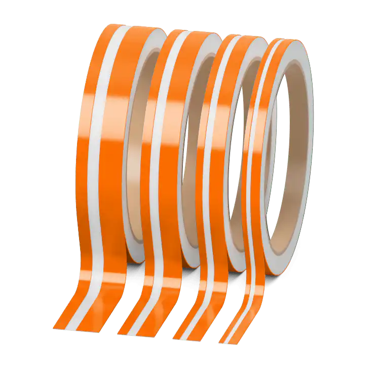Doppelter Zierstreifen Neon Orange