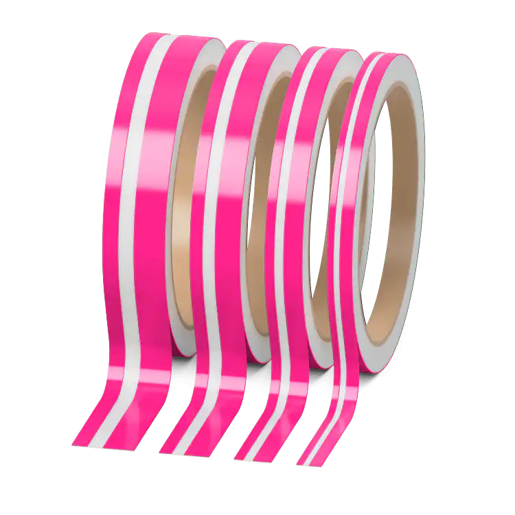 Doppelter Zierstreifen Neon Pink