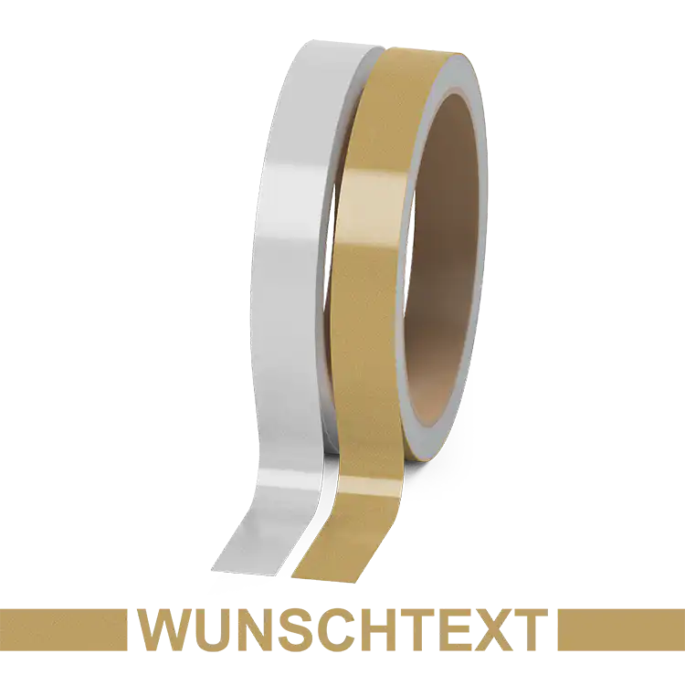 Einzelner Zierstreifen mit Wunschtext - Material - Metallic