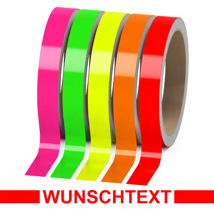 Einzelner Zierstreifen mit Wunschtext - Material - Neon