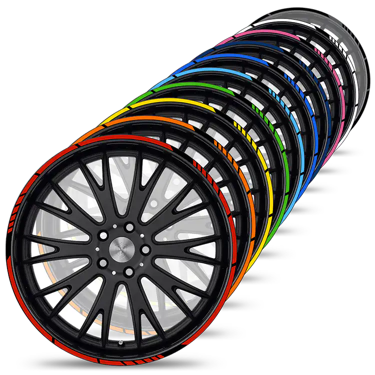 Felgenrandaufkleber einfarbig GP Style Glänzend