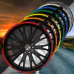 Felgenrandaufkleber einfarbig GP Style Reflektierend-TagNacht