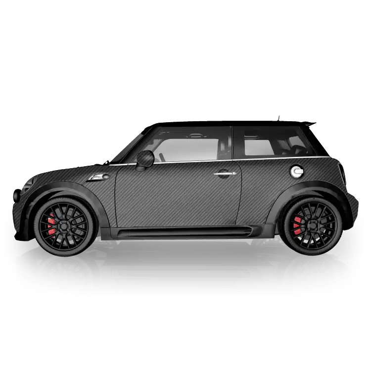 Carbon Anthrazit - einfarbige Vollfolierung für MINI