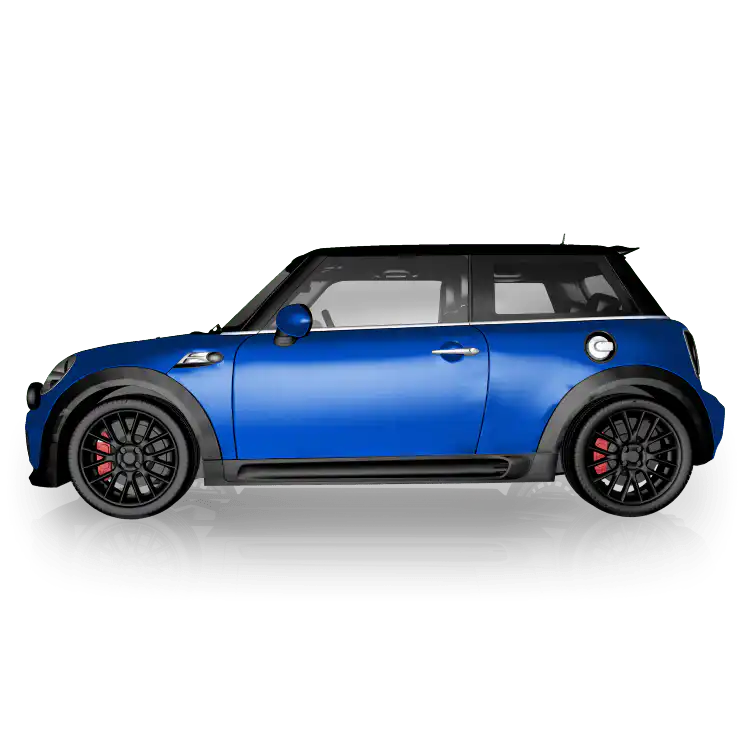 Glänzend Blau - einfarbige Vollfolierung für MINI