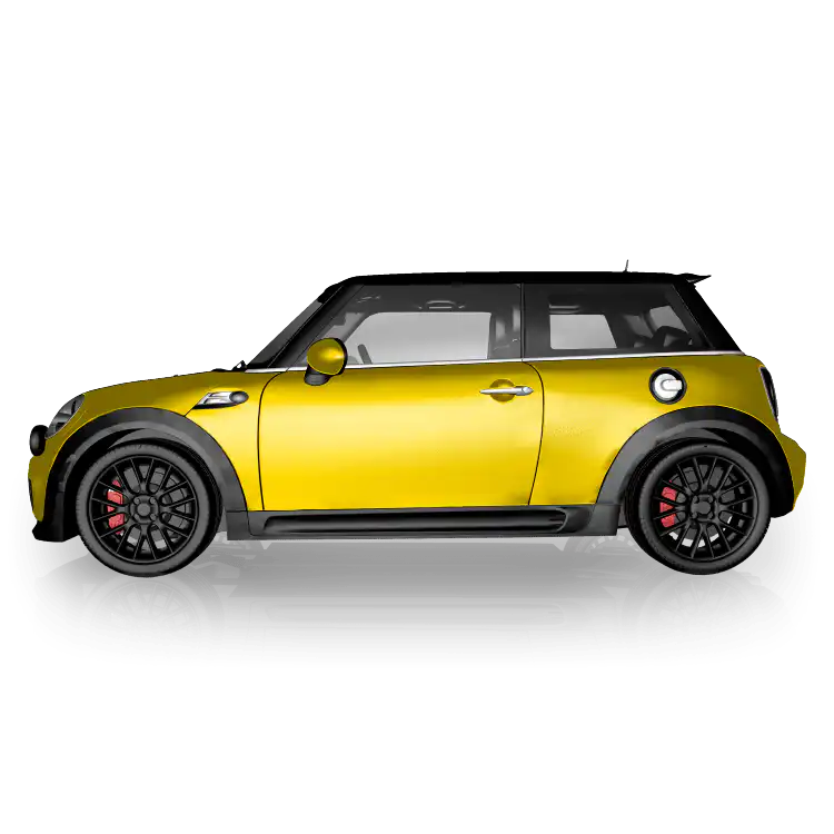 Glänzend Gelb - einfarbige Vollfolierung für MINI