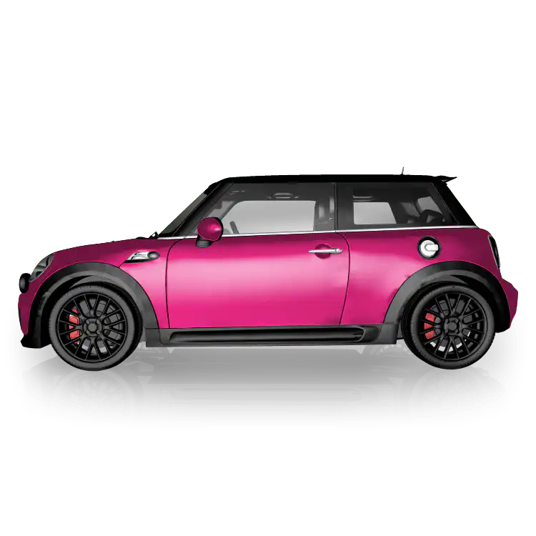Glänzend Magenta - einfarbige Vollfolierung für MINI