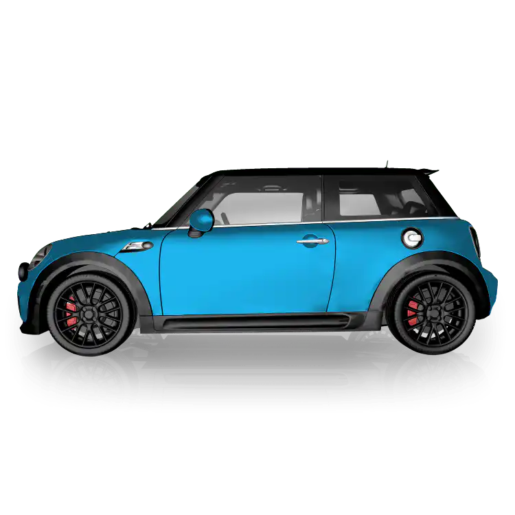 Matt Blau - einfarbige Vollfolierung für MINI