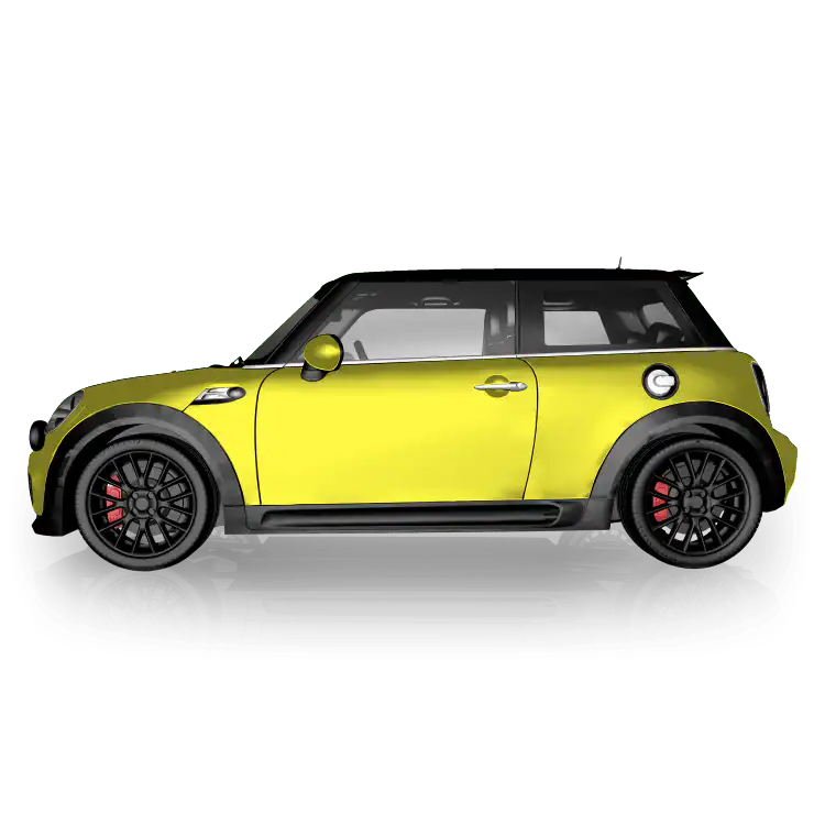 Matt Gelb - einfarbige Vollfolierung für MINI