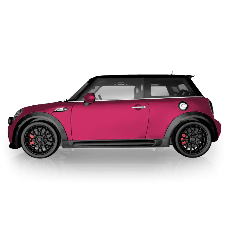 Matt Hot Pink - einfarbige Vollfolierung für MINI