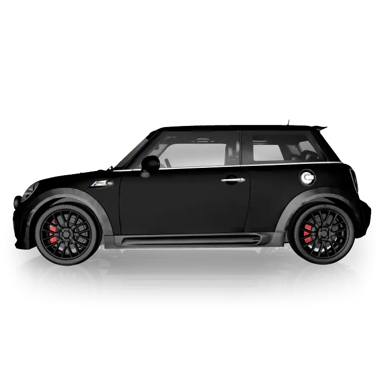 Metallic Schwarz - einfarbige Vollfolierung für MINI