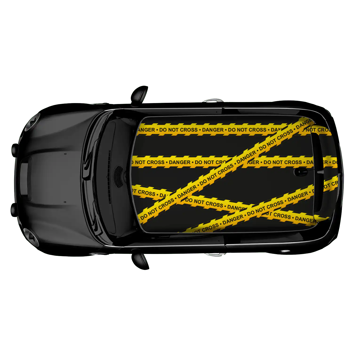 Mini-Dachfolie-Do-Not-Cross Do Not Cross - Dachfolie für MINI