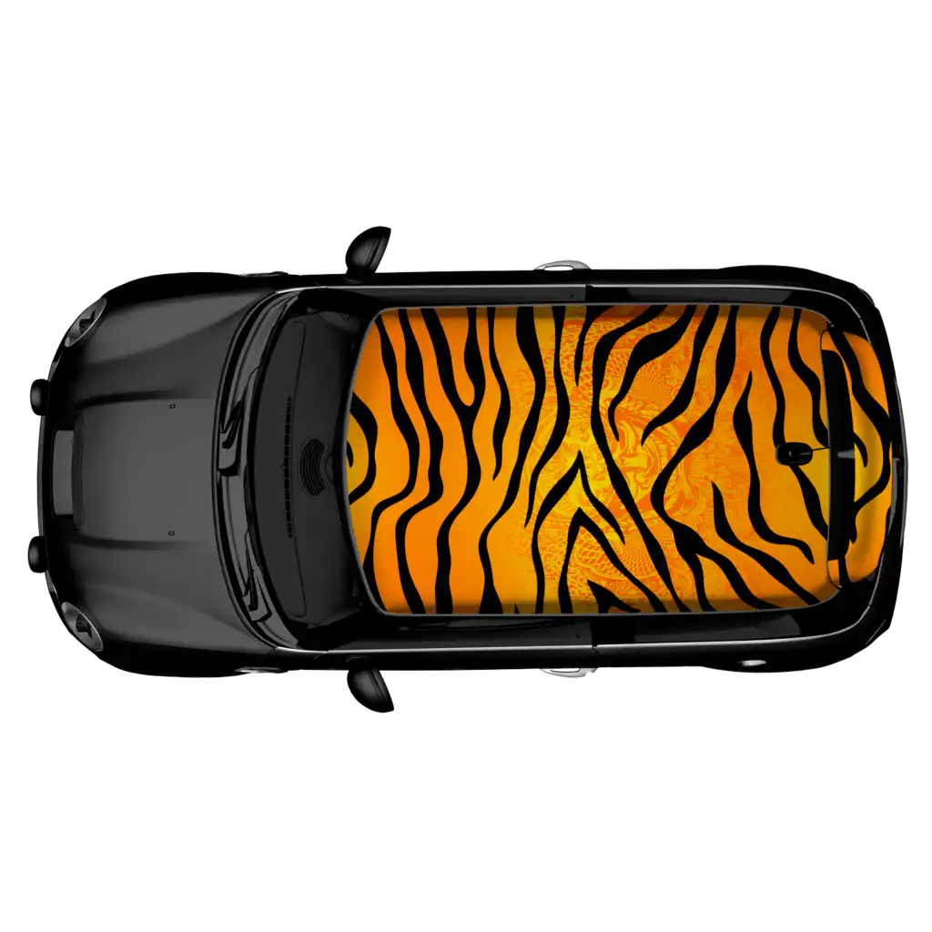 Indian Royal Tiger - Dachfolie für MINI