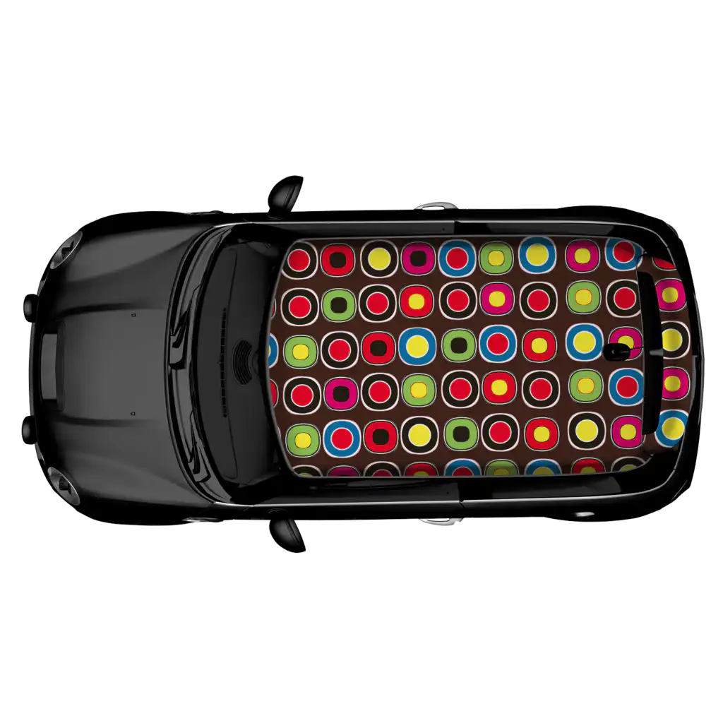 Retro Bubbles - Dachfolie für MINI