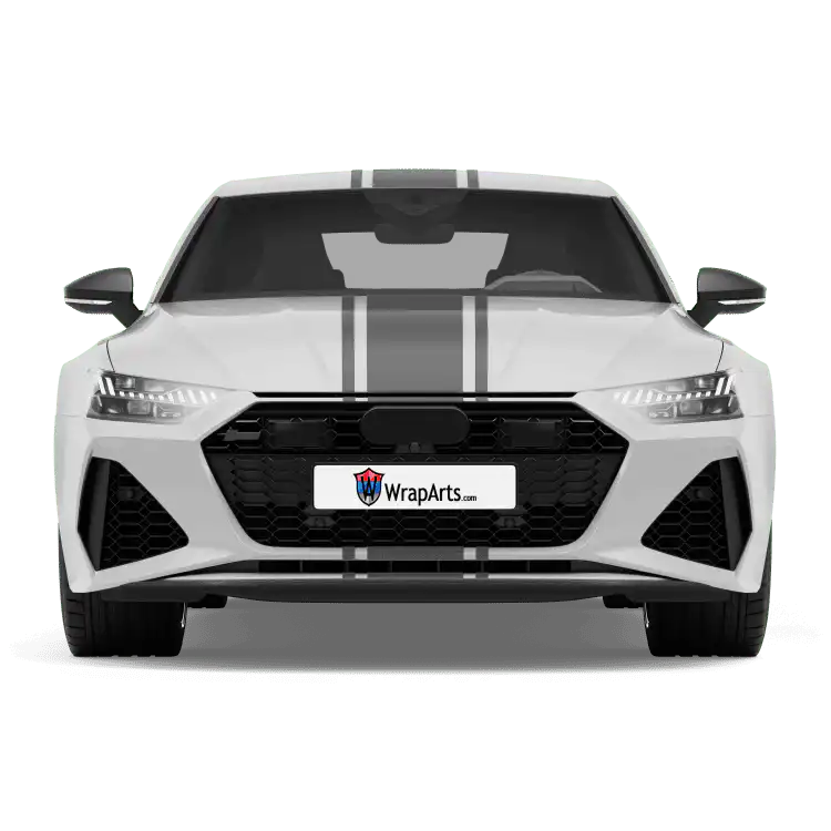 Single Rennstreifen mit Sidelines - Anthrazit