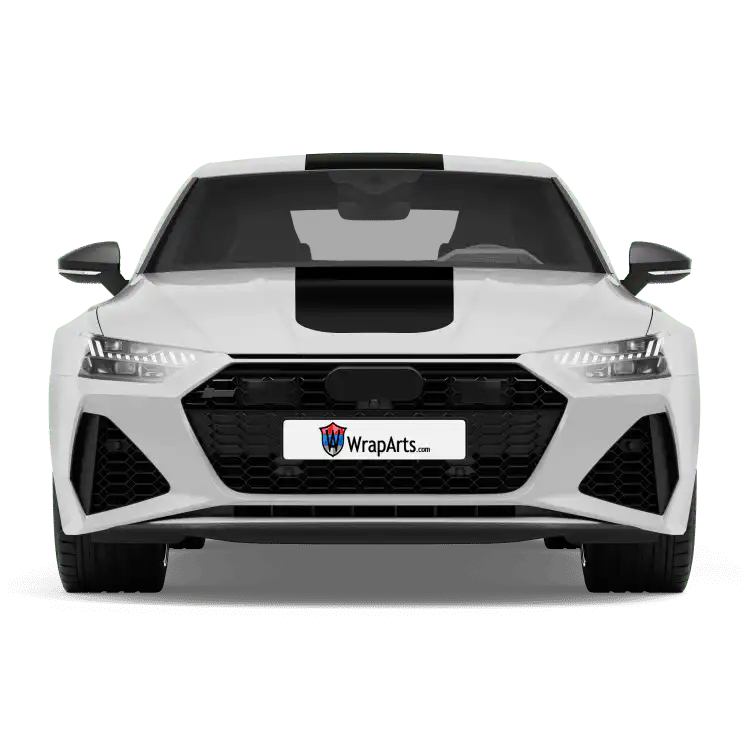 Abgerundeter Rennstreifen - Schwarz