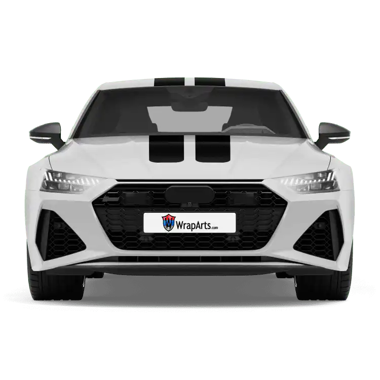 Abgerundete Rennstreifen - Schwarz